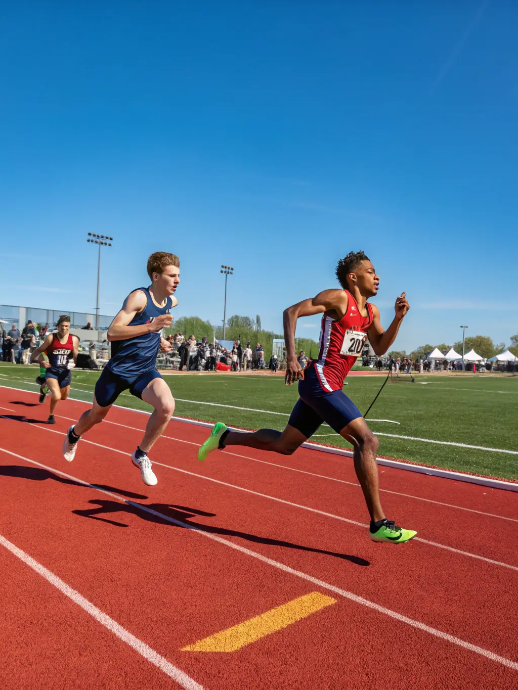 An inspiring image of athletes participating in track and field events, highlighting the dedication and physical fitness fostered by ASSOCIATION SPORTIVE DE ST JUST.
